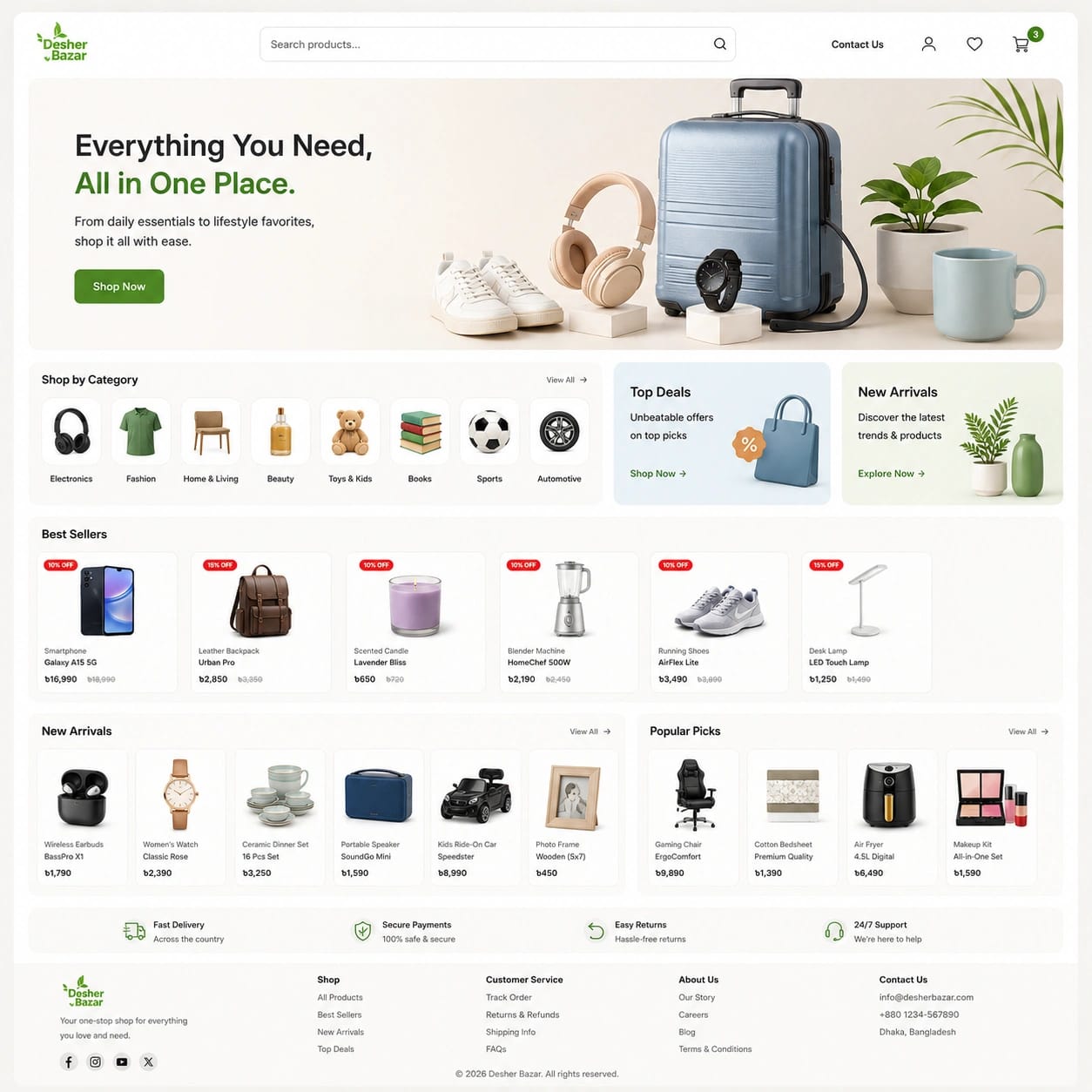 E-commerce multiple vendor website