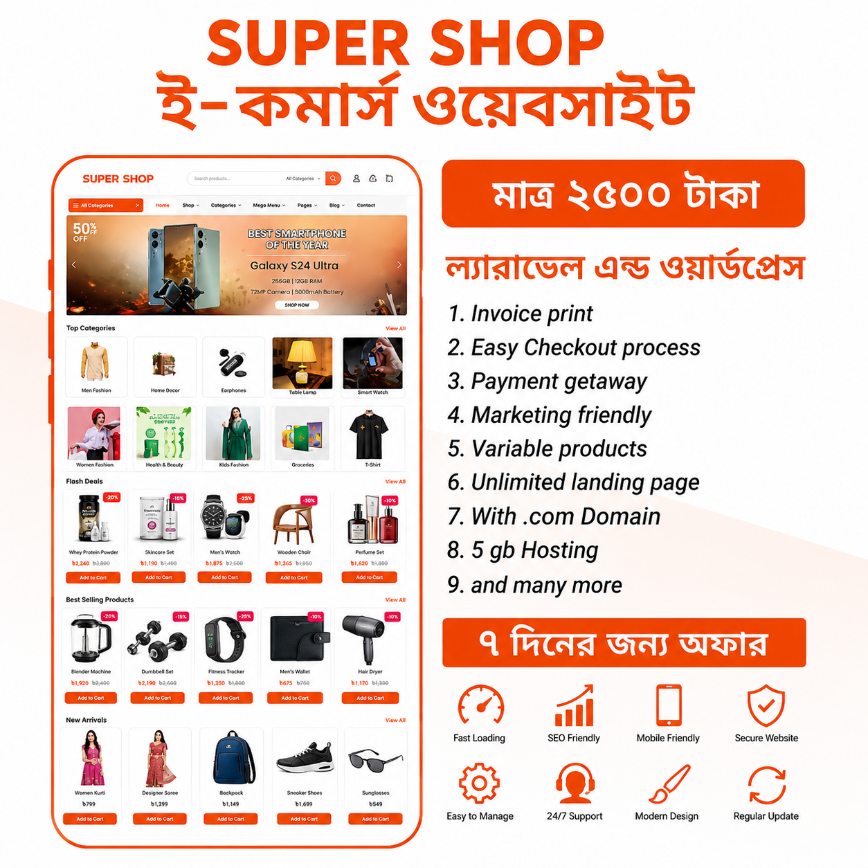 New Laravel E-commerce website script